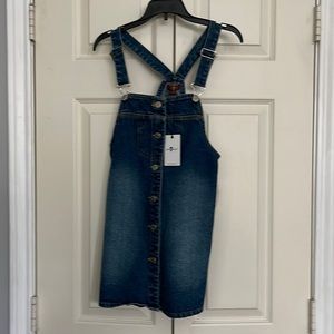 NWT NORDSTROM RACK Denim Overall short dress, size M